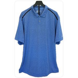 Nike Golf NWOT Tour Performance Blue Dri-Fit Polo  Short Sleeve Shirt XXL
